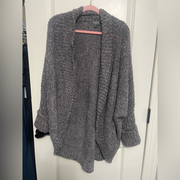 Barefoot Dreams CozyChic Gray Ultra Soft Cardigan Size L/XL - Picture 2 of 9